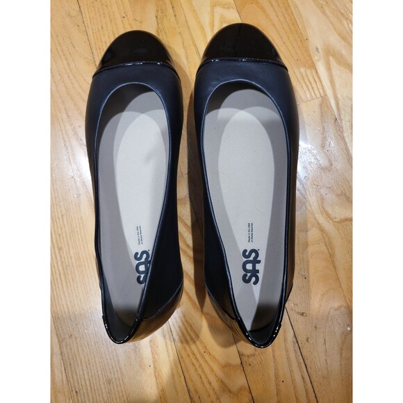 SAS Women's Scenic Ballet Flat Leather Shoe Size 11.5 W Black - Picture 10 of 10
